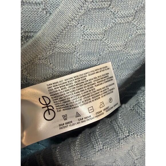 Lot of Two Ella Moss Size XXL Sweaters - Navy & Light Blue Solid Color Classic - Picture 5 of 9